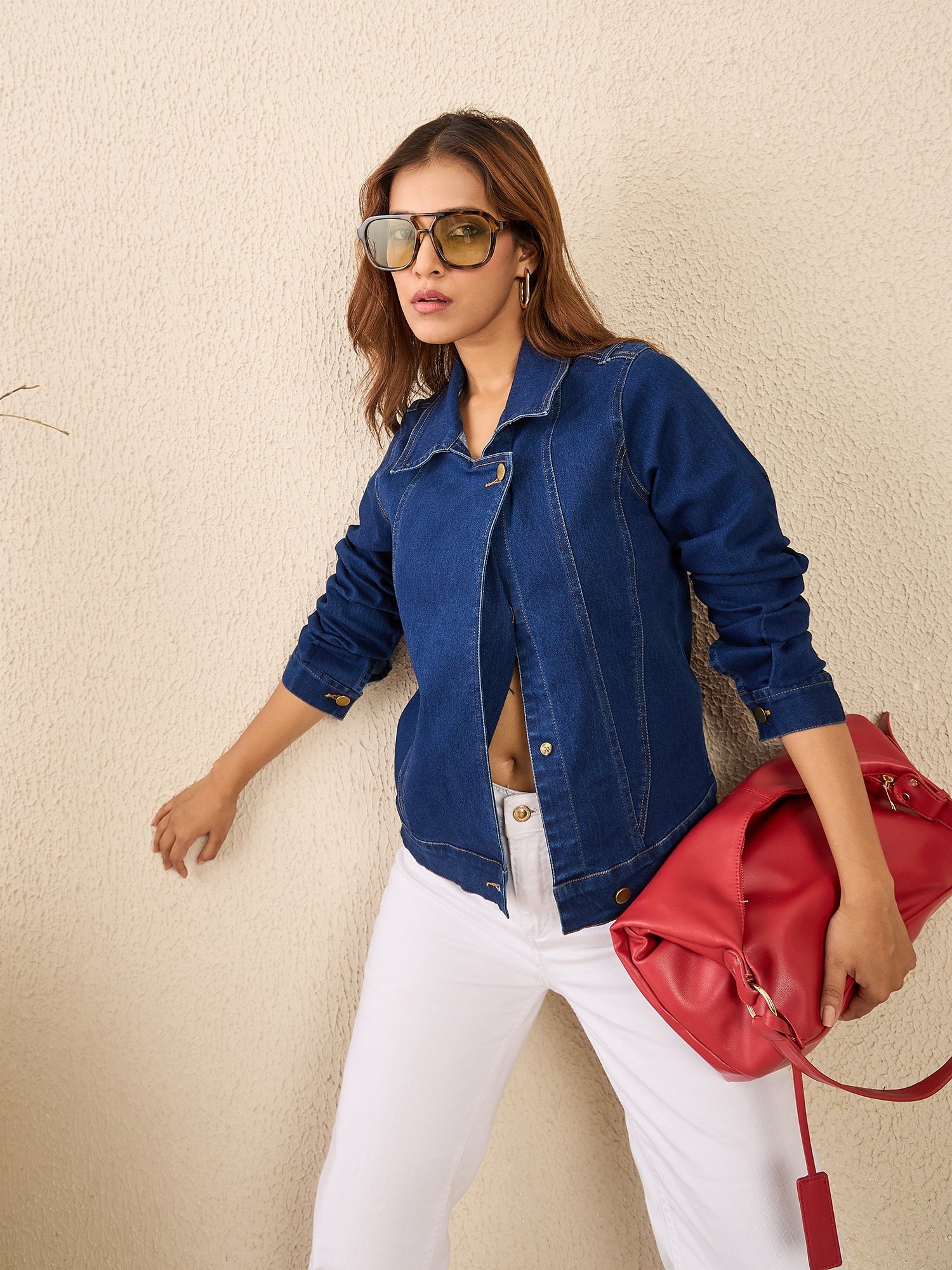 StyleStone Women's Tailored Denim Jacket