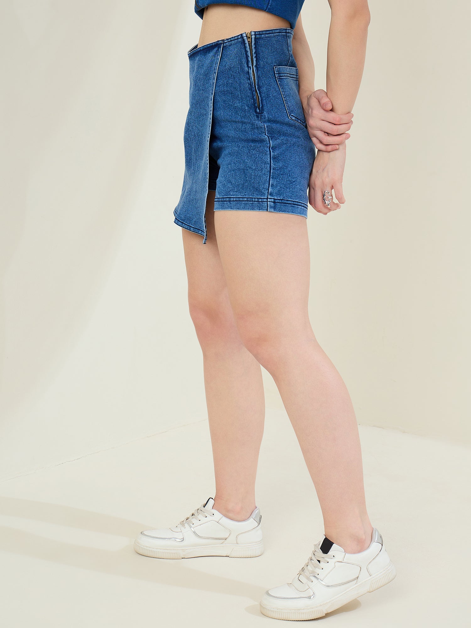 StyleStone Women's  Denim Skorts