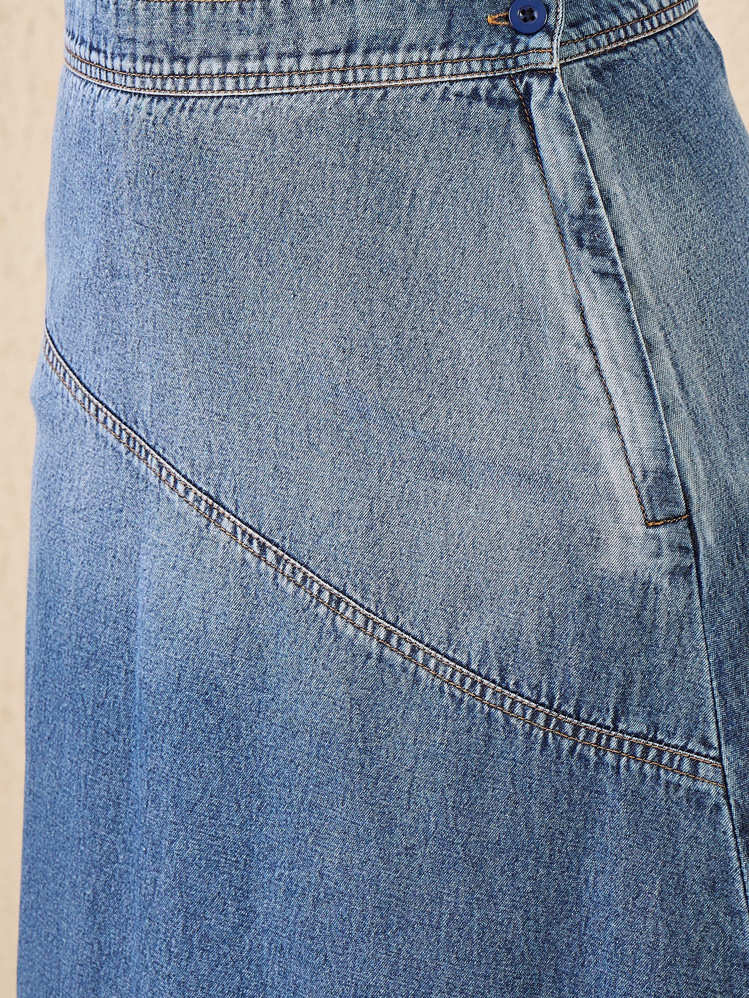 StyleStone Women's Denim Skirt with Ombre effect
