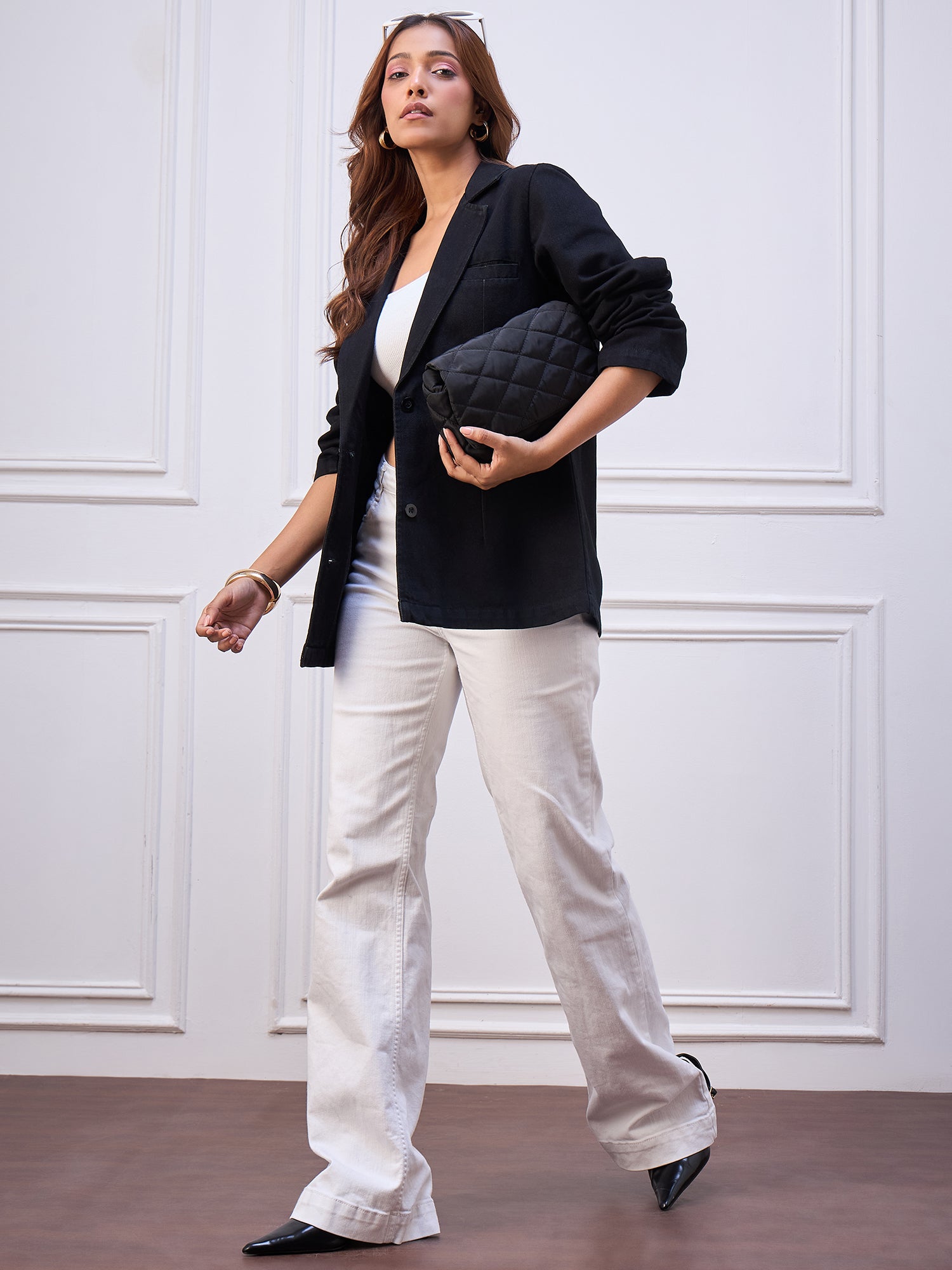StyleStone Women's Denim Blazer Coat