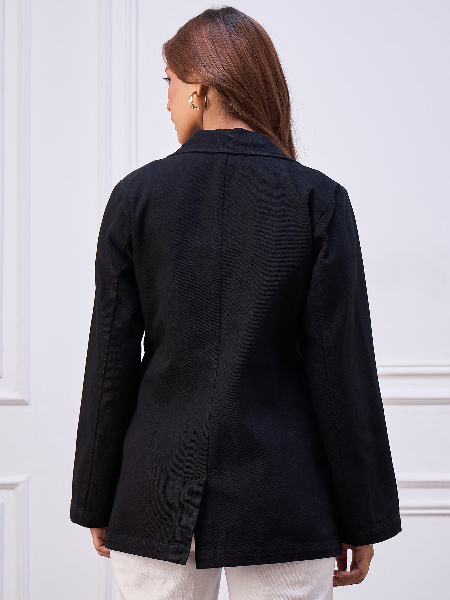 StyleStone Women's Denim Blazer Coat
