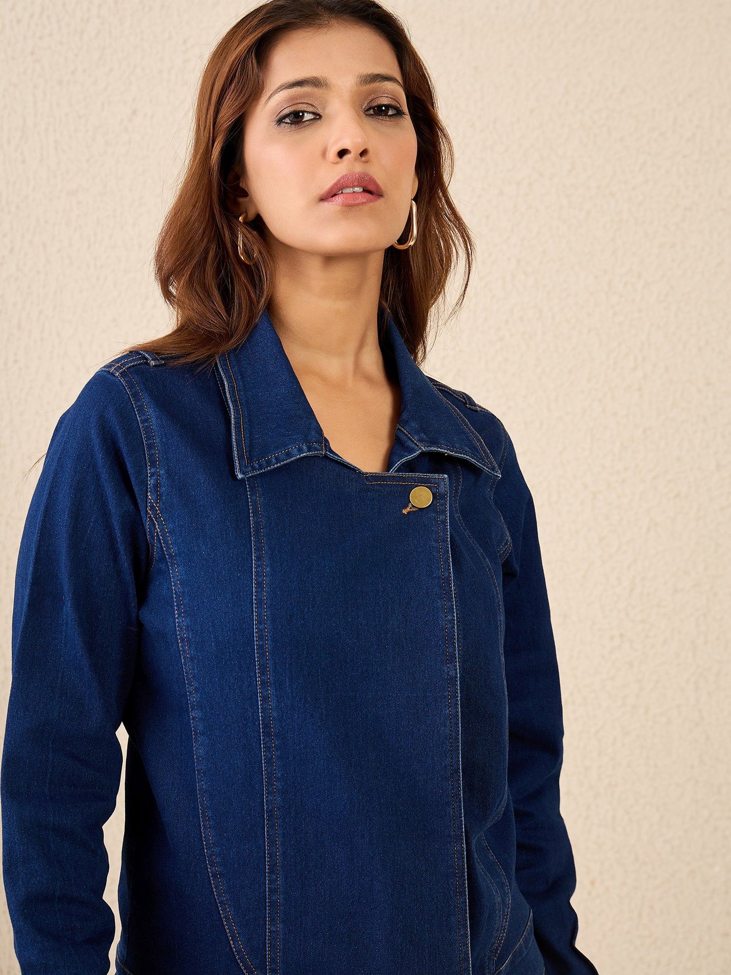 StyleStone Women's Tailored Denim Jacket
