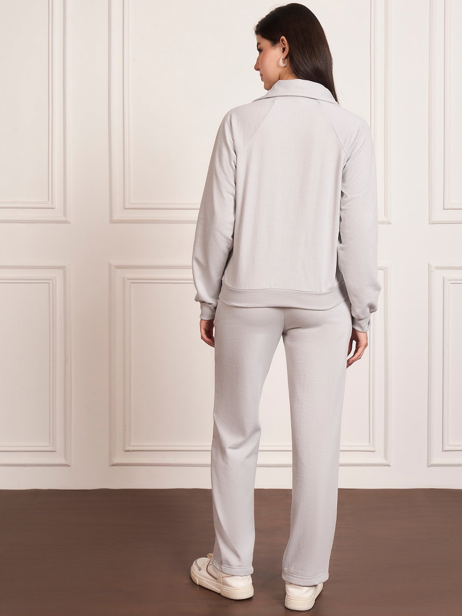 StyleStone Women's Fleece Tracksuit with Front Zip