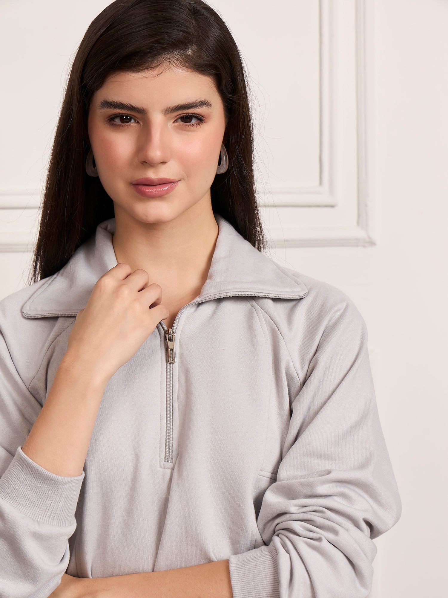 StyleStone Women's Fleece Tracksuit with Front Zip