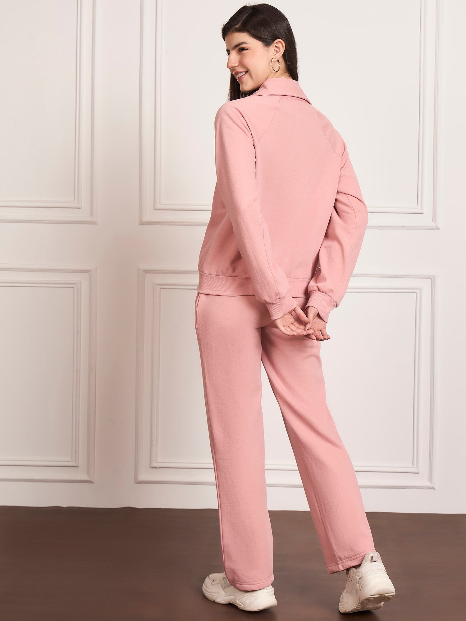 StyleStone Women's Fleece Tracksuit with Front Zip