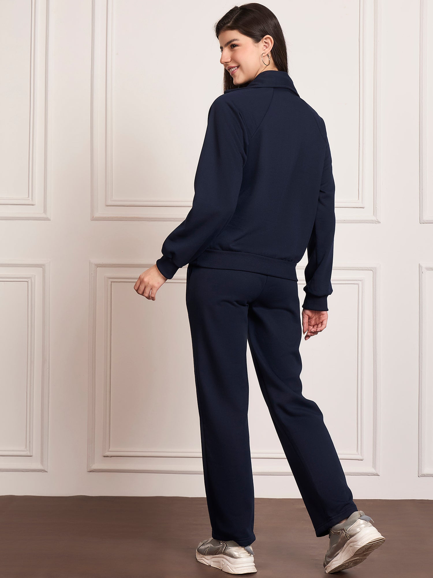 StyleStone Women's Fleece Tracksuit with Front Zip