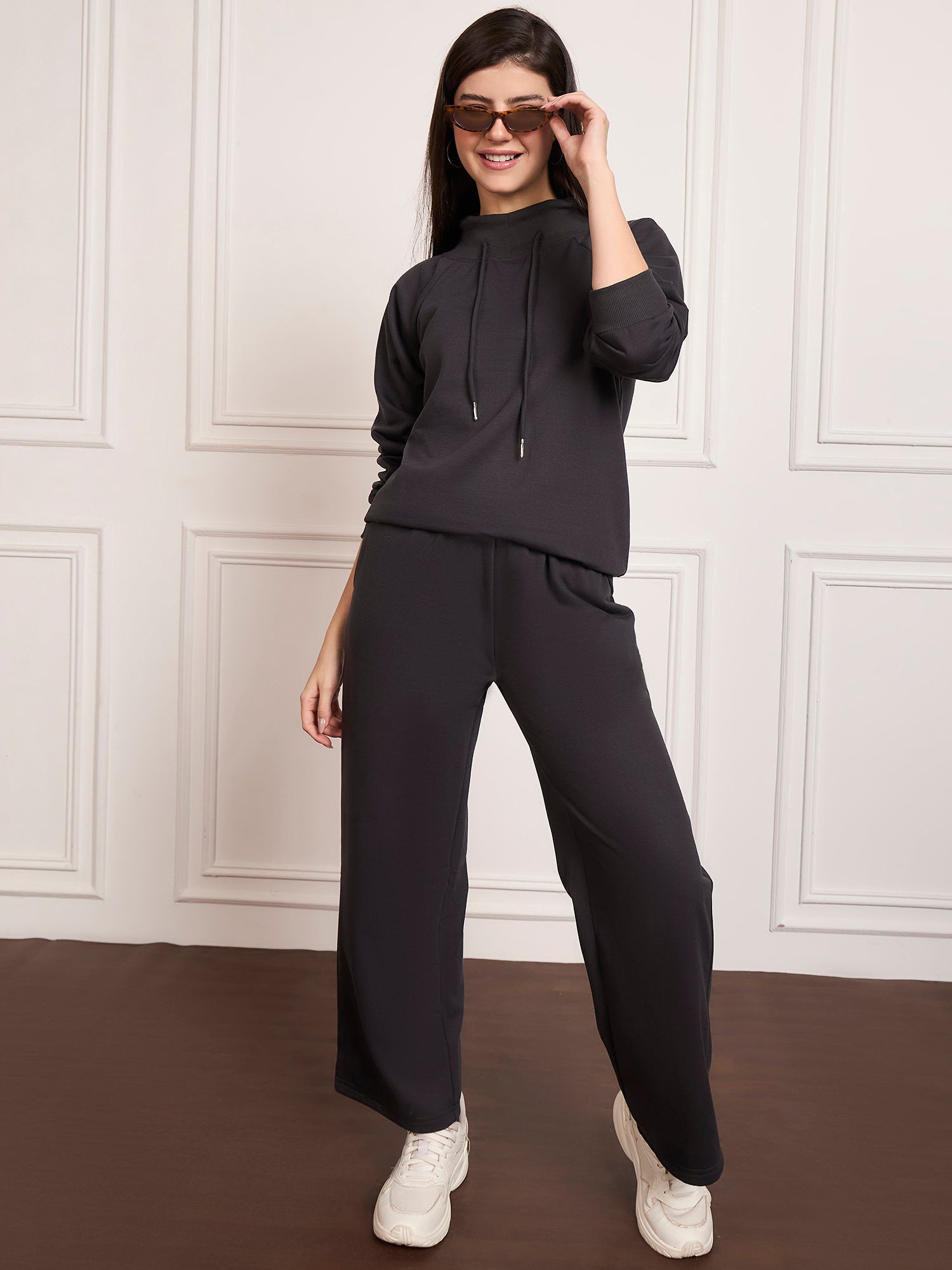 StyleStone Women's  Fleece Tracksuit with Drawstring