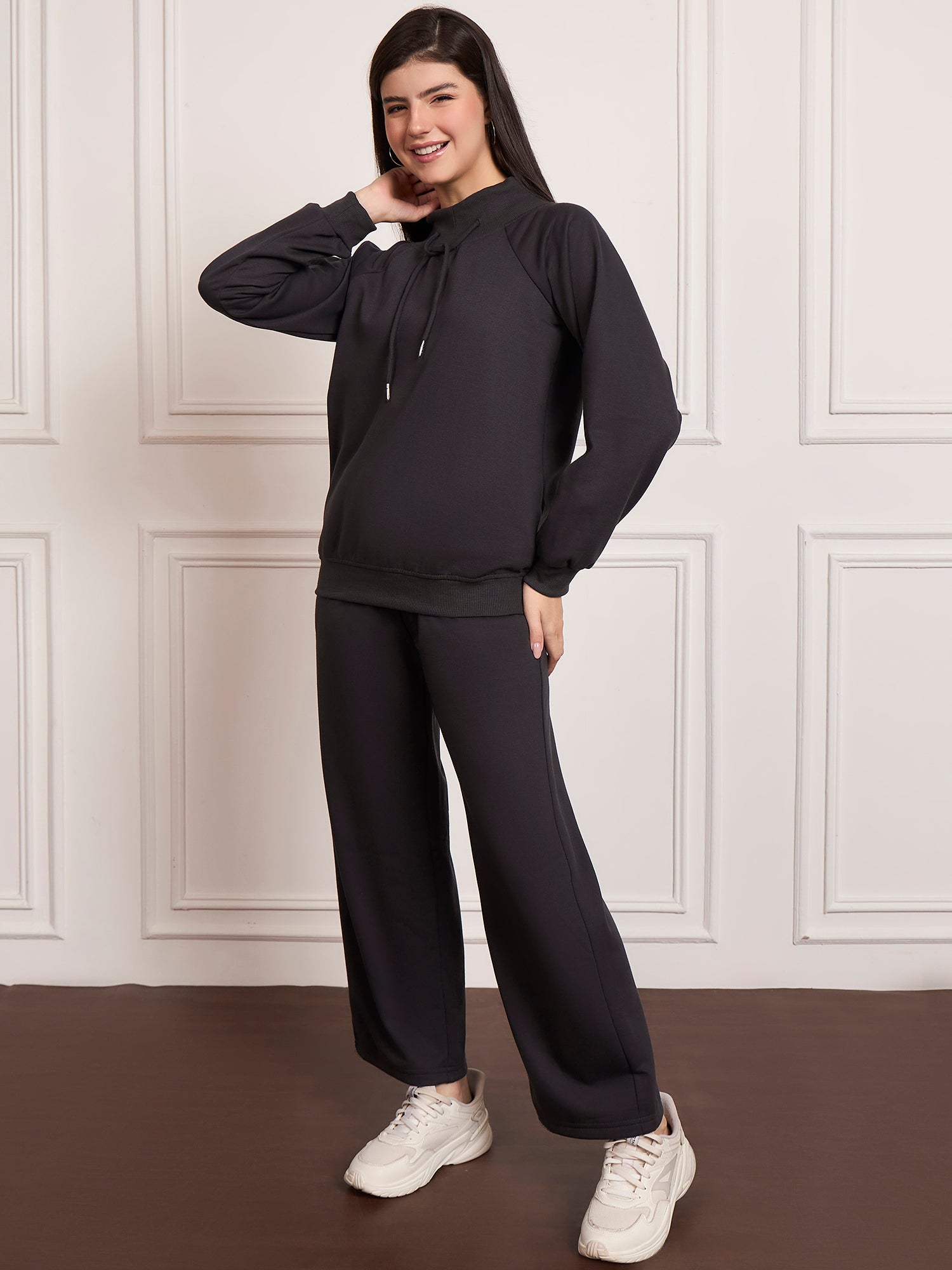 StyleStone Women's  Fleece Tracksuit with Drawstring