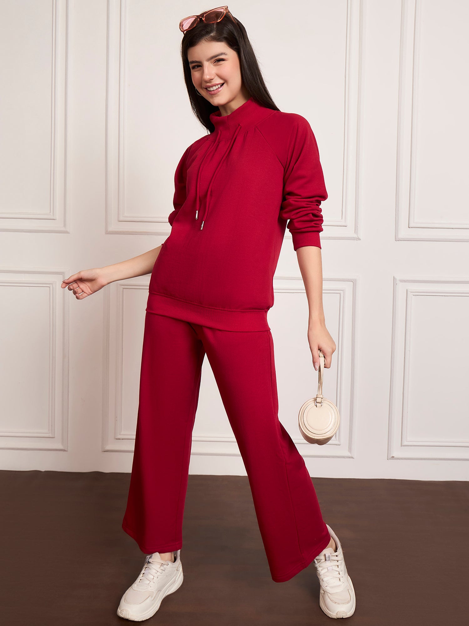 StyleStone Women's  Fleece Tracksuit with Drawstring