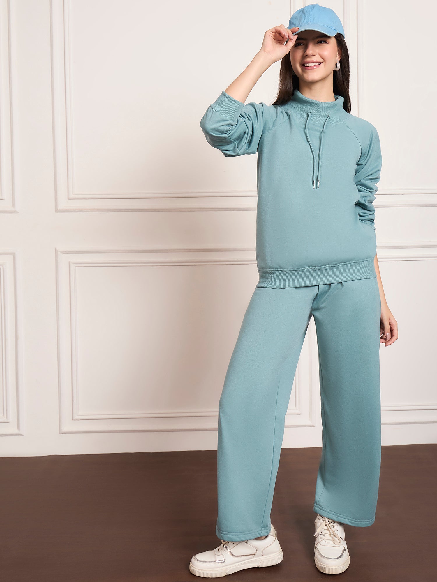 StyleStone Women's  Fleece Tracksuit with Drawstring