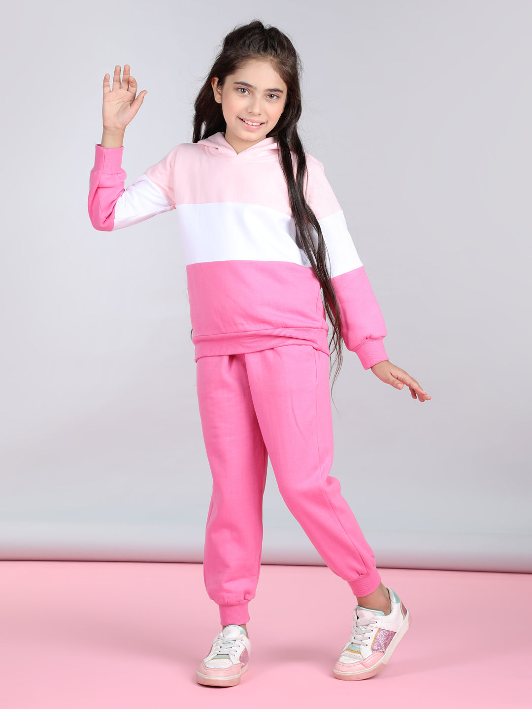 StyleStone Girls Color Blocked Tracksuit