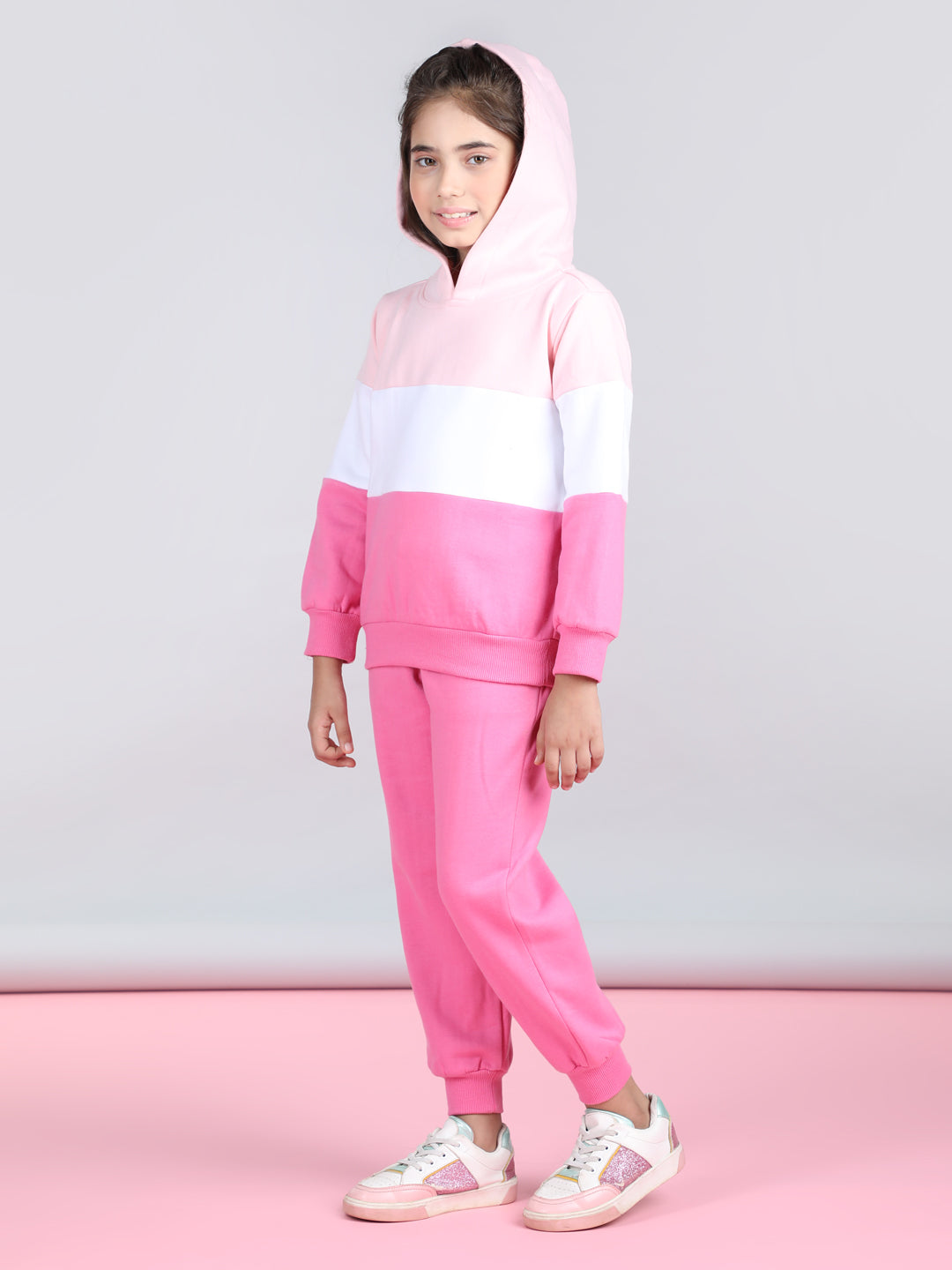 StyleStone Girls Color Blocked Tracksuit