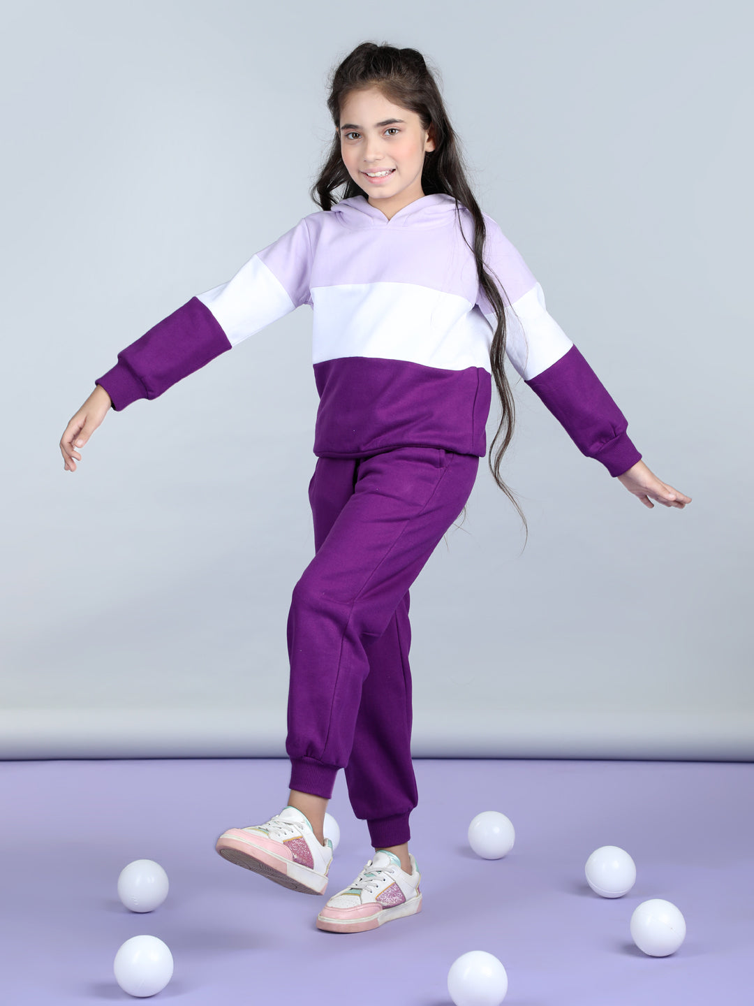 StyleStone Girls Color Blocked Tracksuit