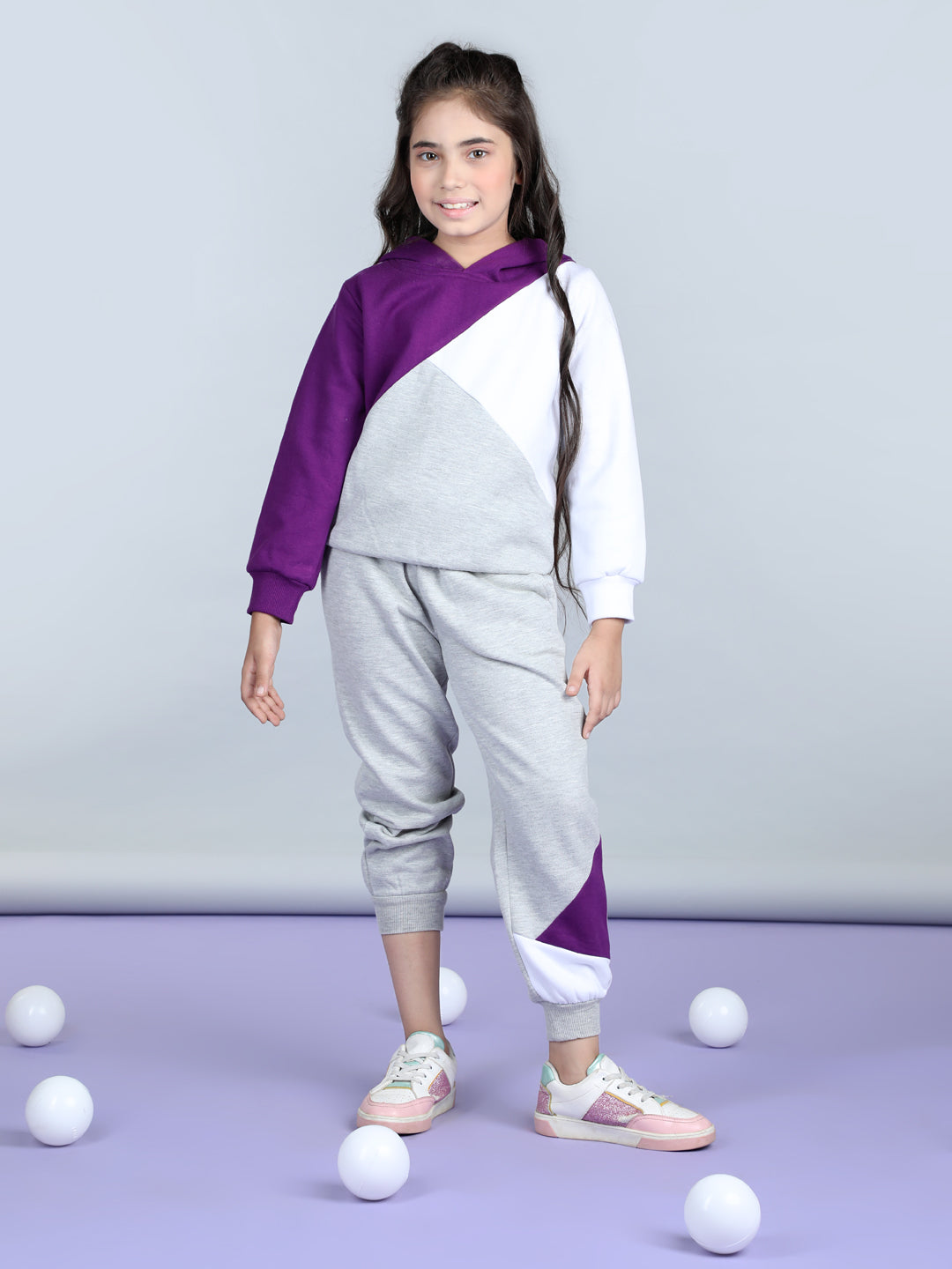 StyleStone Girls Color Blocked Tracksuit