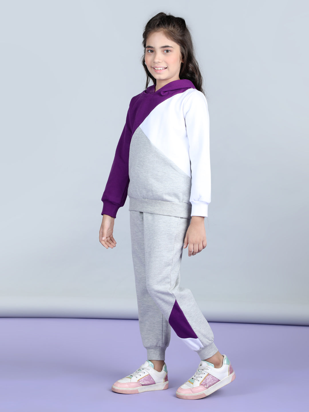 StyleStone Girls Color Blocked Tracksuit