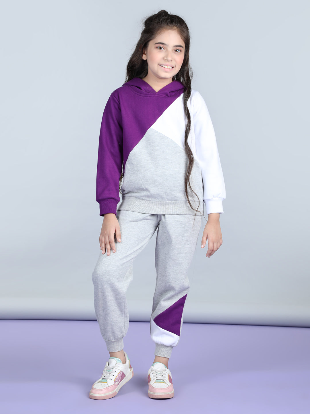 StyleStone Girls Color Blocked Tracksuit