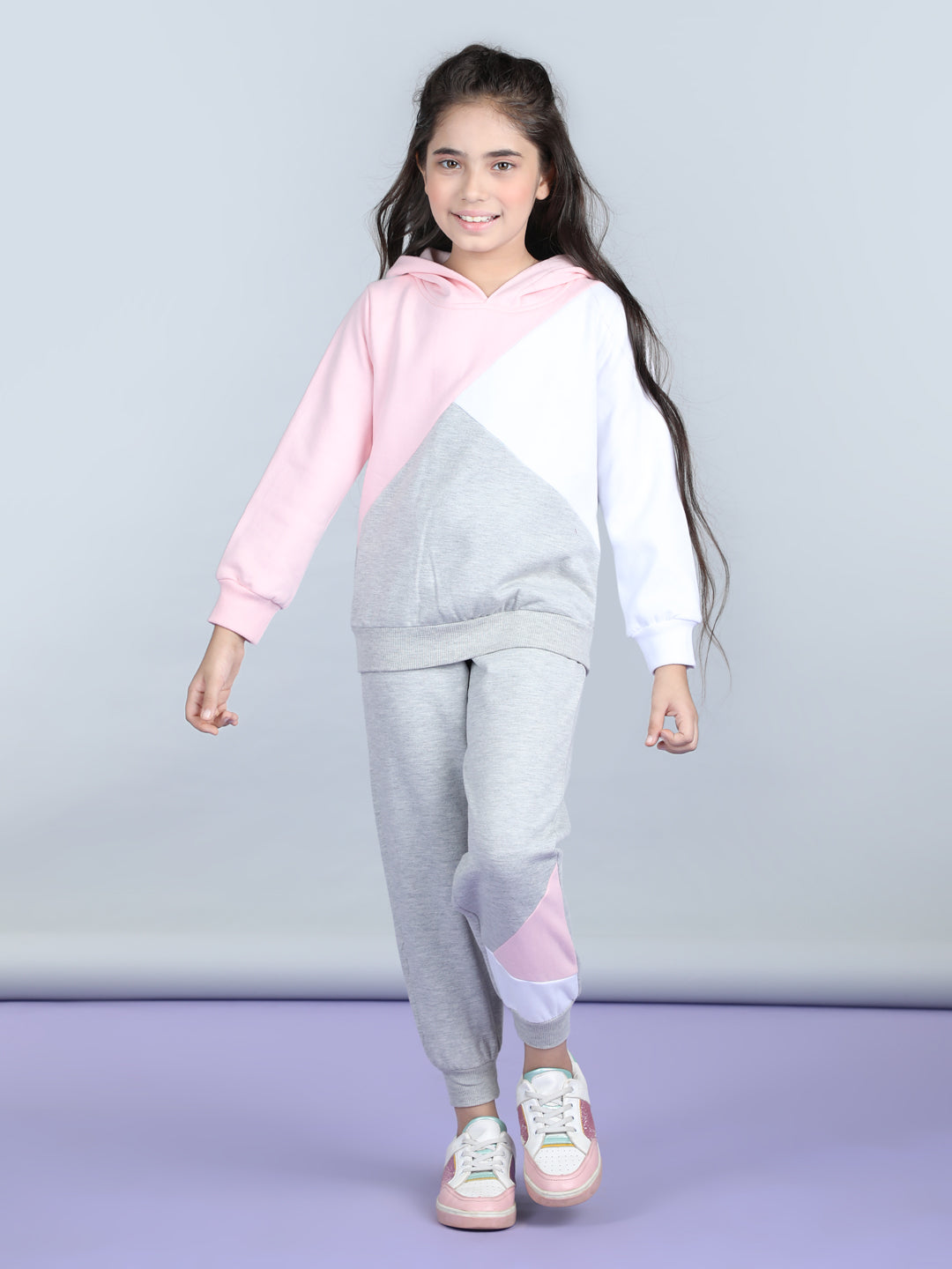 StyleStone Girls Color Blocked Tracksuit