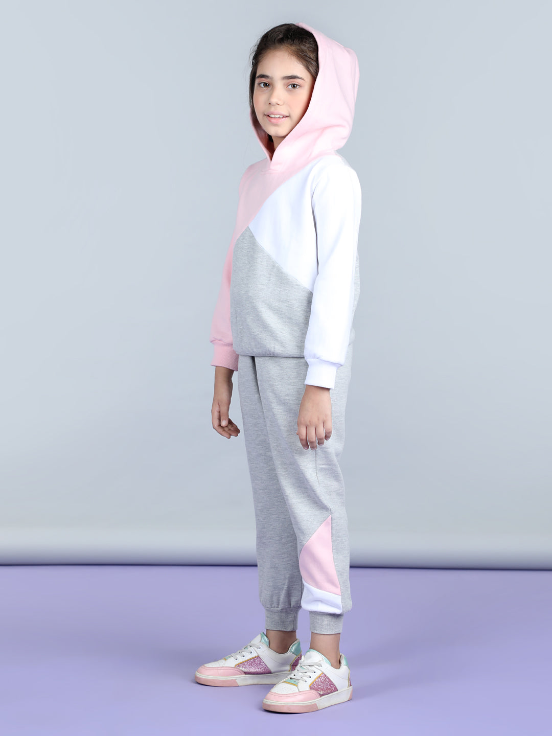 StyleStone Girls Color Blocked Tracksuit