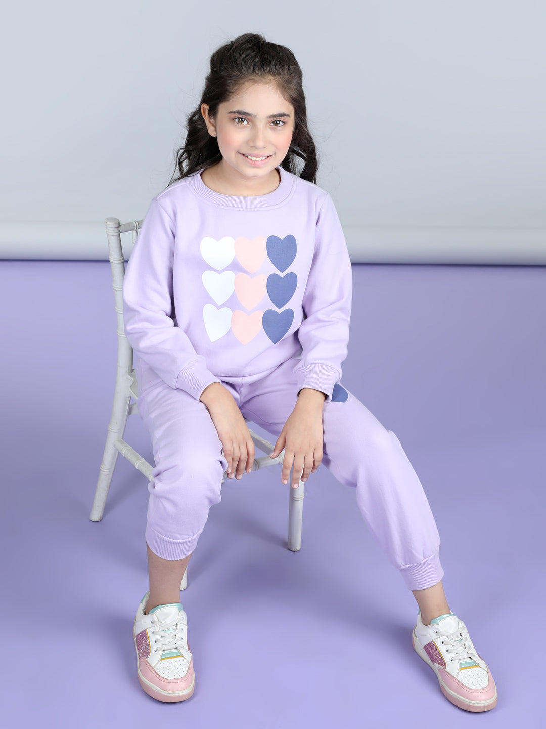 StyleStone Girls Heart Printed Tracksuit