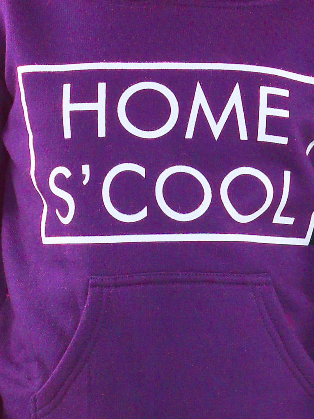 StyleStone Girls Purple Home S'Cool Printed Hooded Track Suit Set