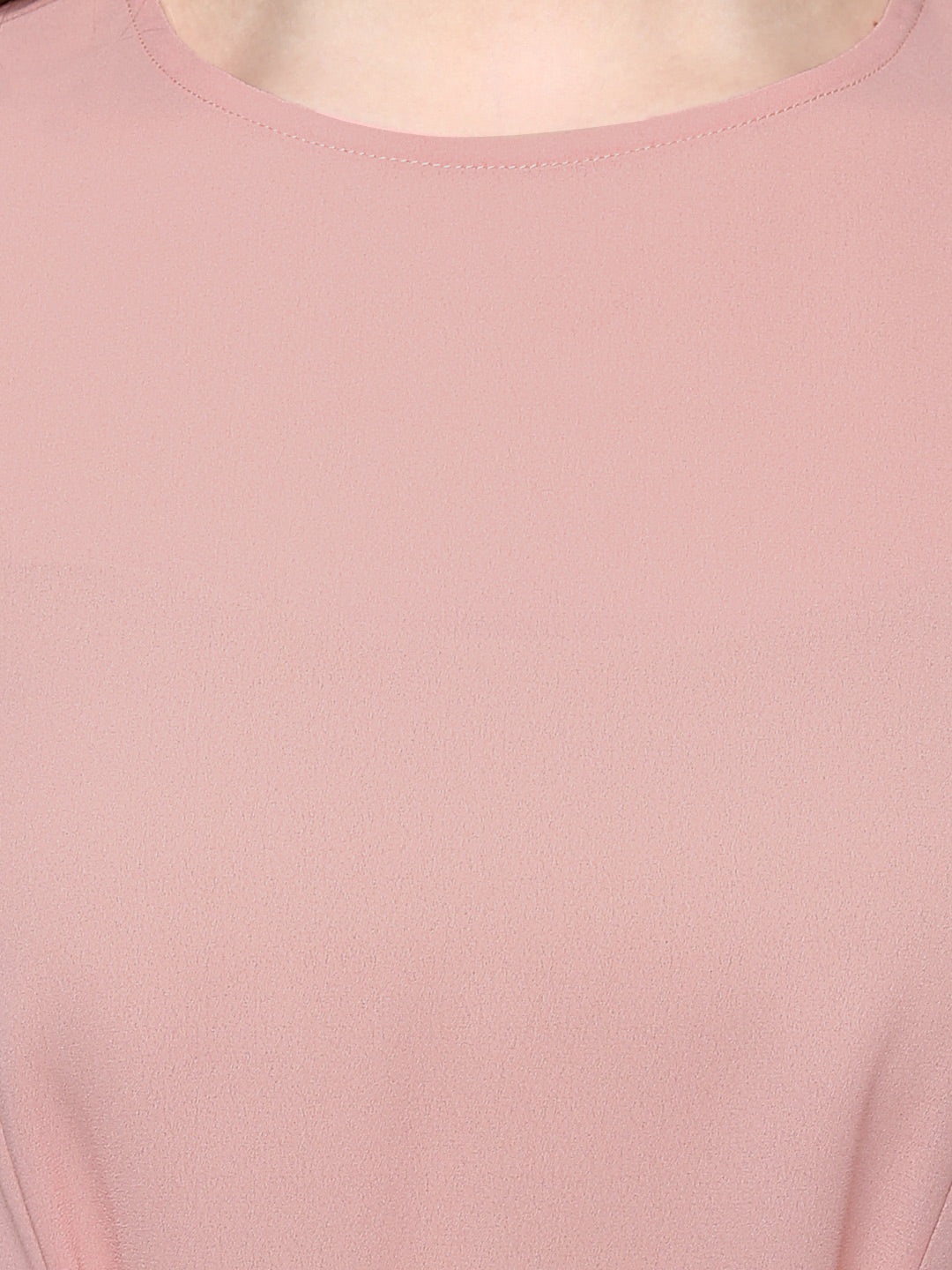 Women's Pink  Georgette Front Knot Top