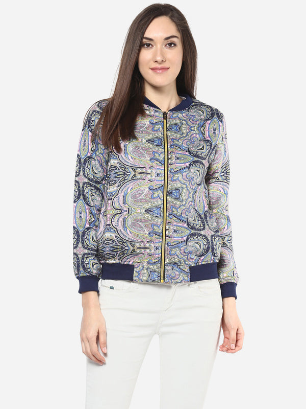 Women's Printed Bomber Jacket