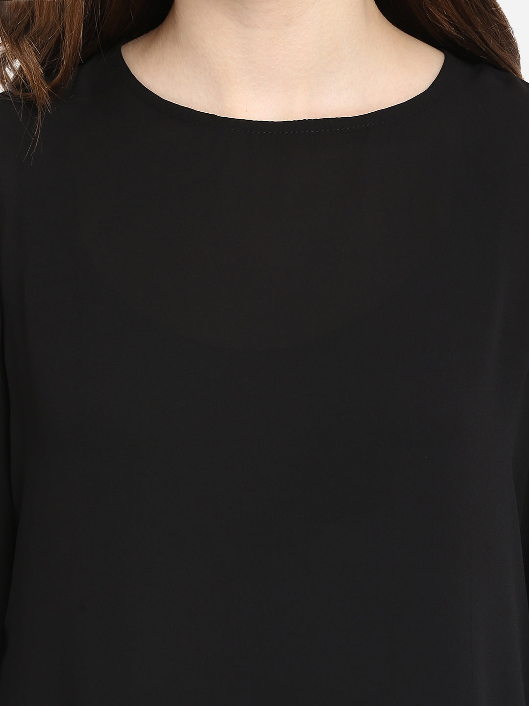 Women's Black Lace Bell SleeveTop