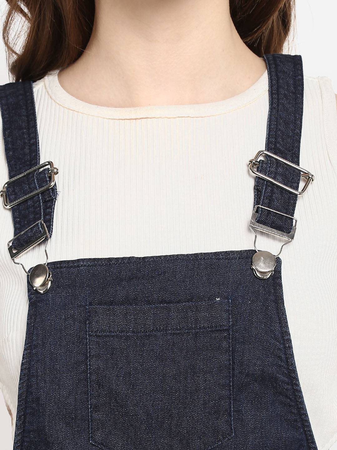 Women's Navy Blue Dungaree Pants