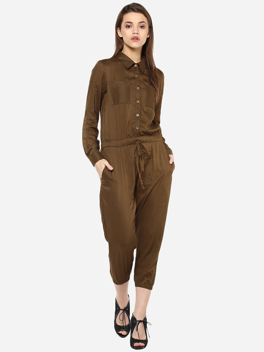 Women's Olive Jumpsuit