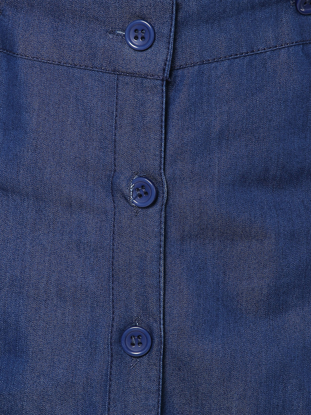 Women's Denim Pinafore Skirt Dress