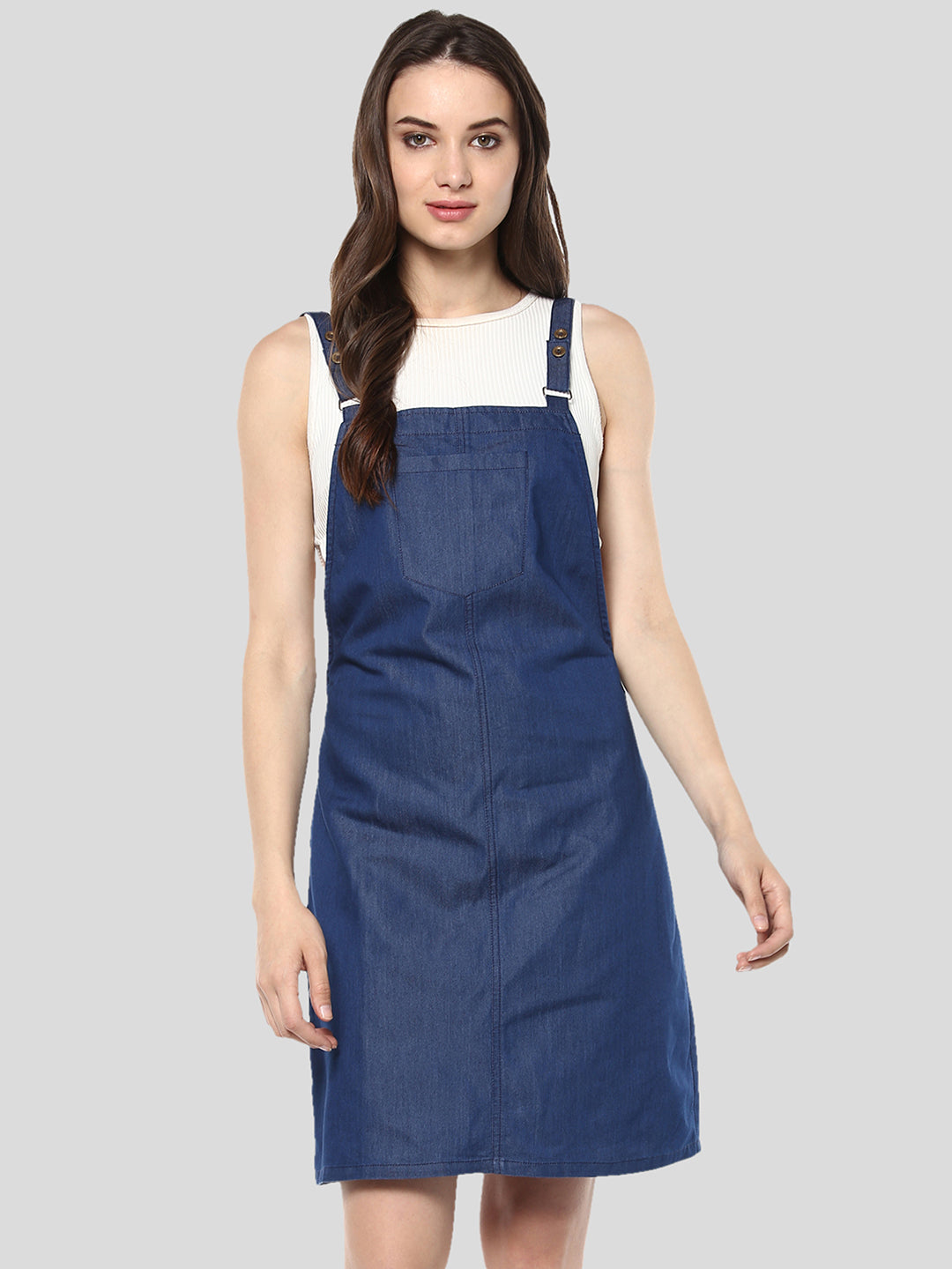 Women's Denim Dungaree Dress