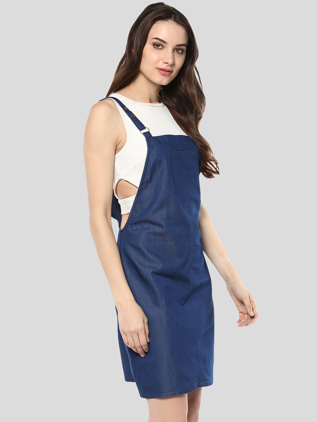 Women's Denim Dungaree Dress