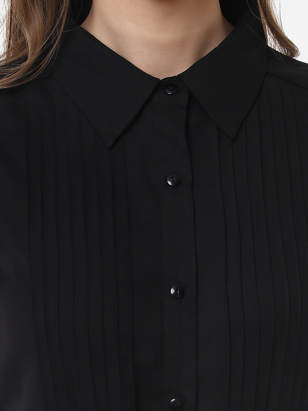 Women's Black Polyester Midi Dress – Stylestone