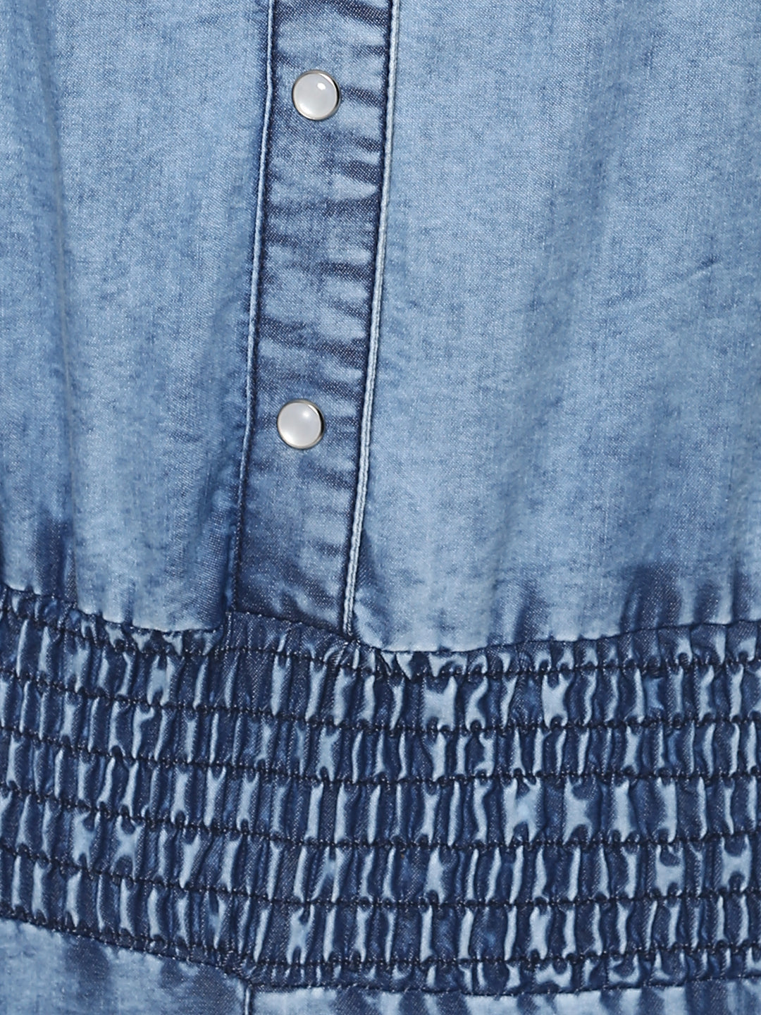 Women's Denim Ruffle Pants Jumpsuit