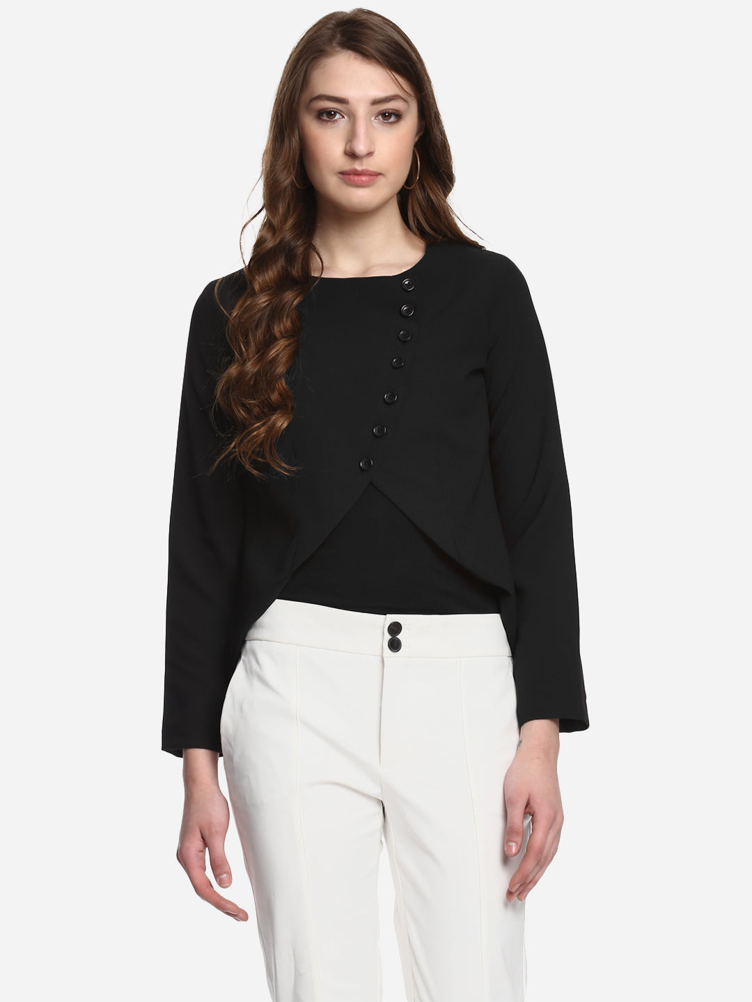 Women's Black Polyester Blazer – Stylestone