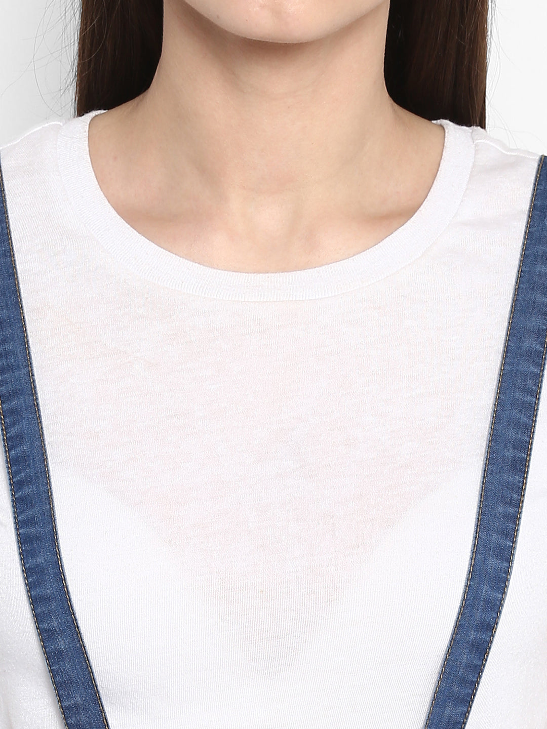 Women's Denim Dress with Thin Strap Detail