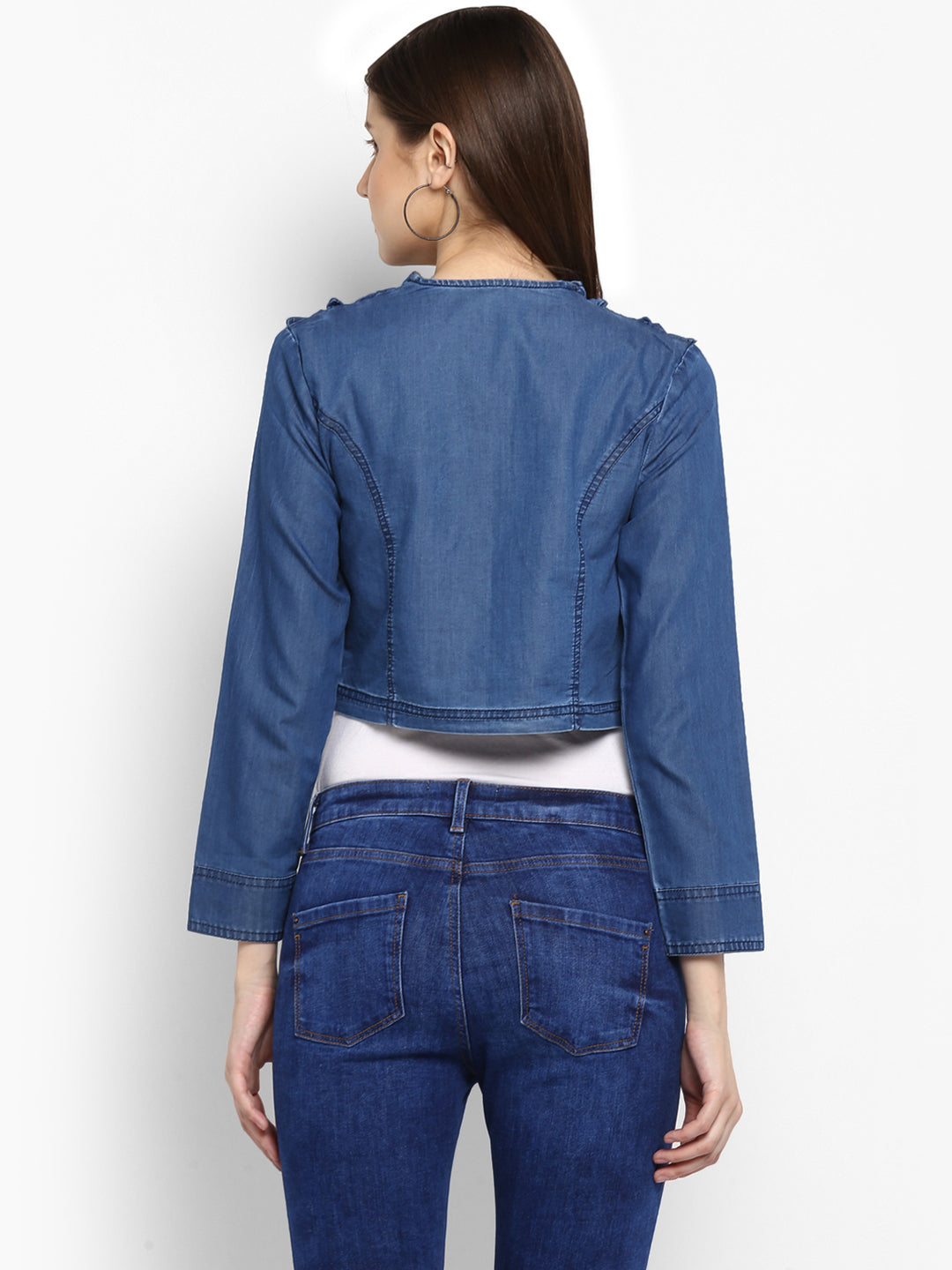 Women's Denim Frill detail Shrug