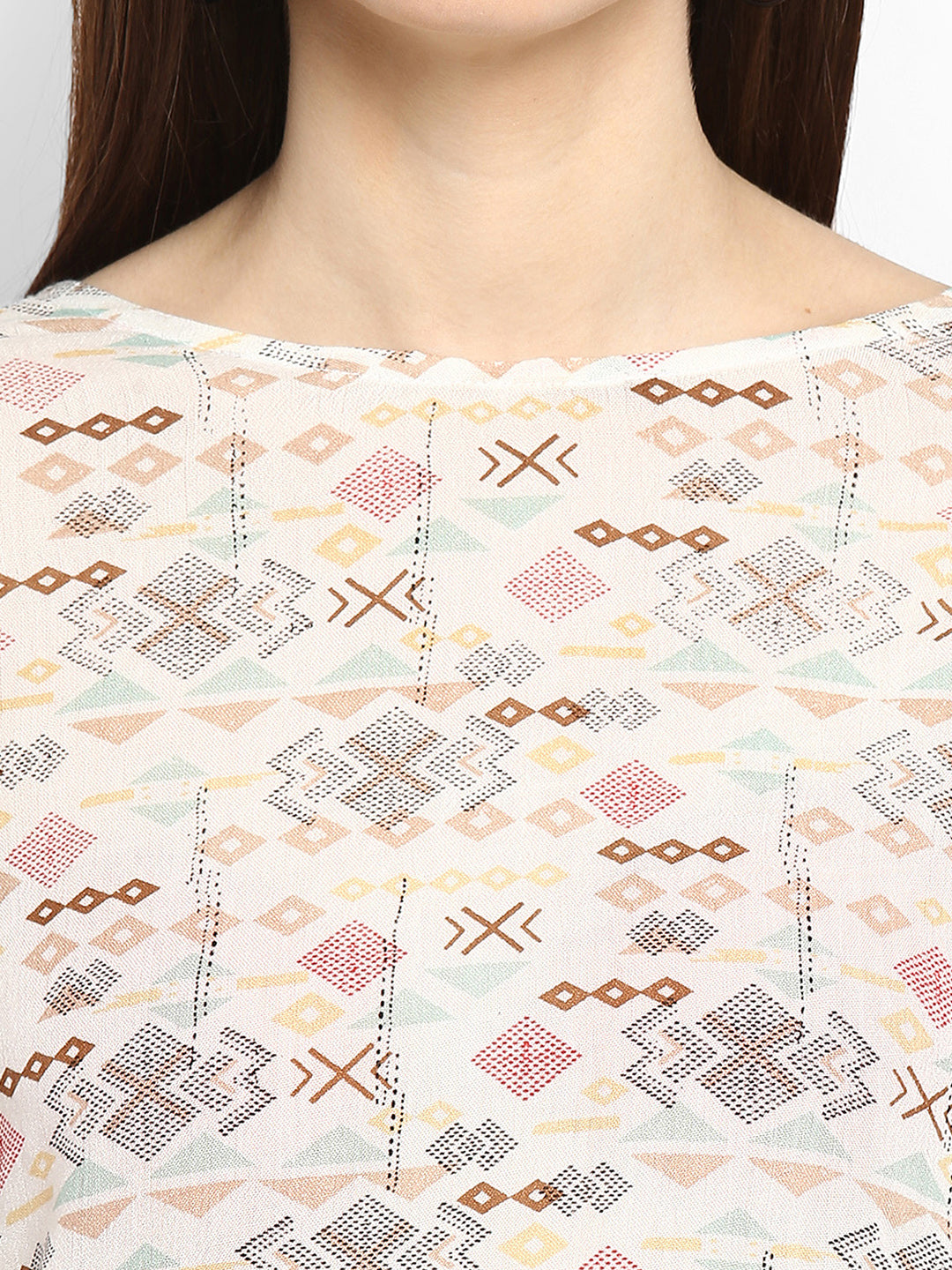 Women's Printed and Ombre Power Sleeve Top
