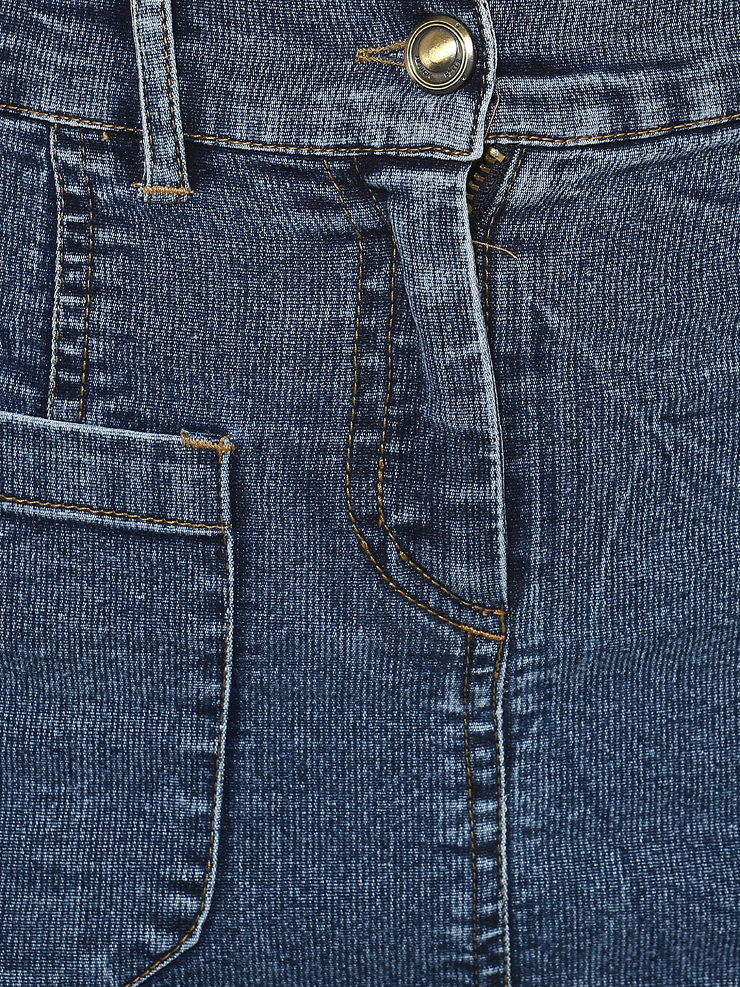 Women's Denim Two Pocket Style Skirt