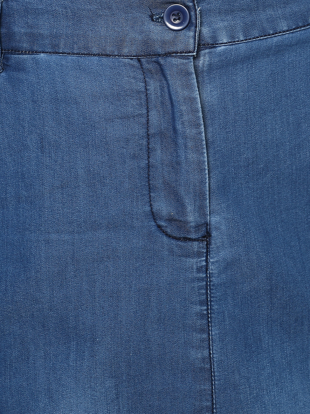 Women's Denim Skirt with Monkey Wash