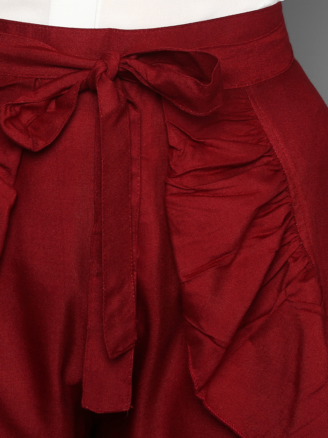 Women's Rayon Maroon Skirt Pants