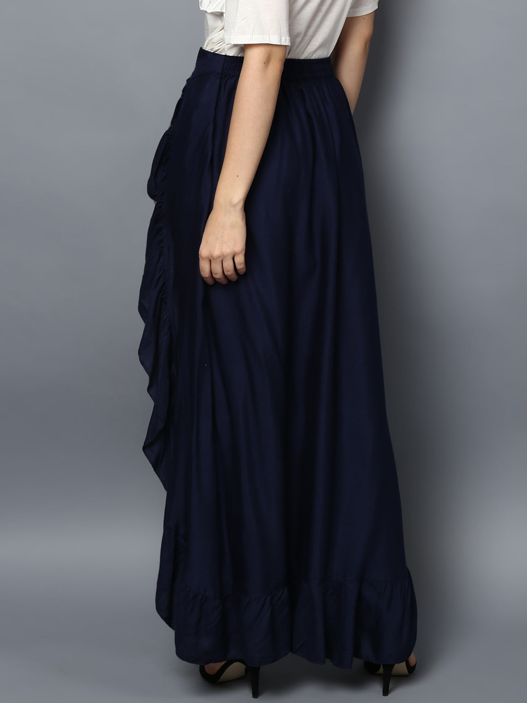 Women's Rayon Navy Skirt Pants