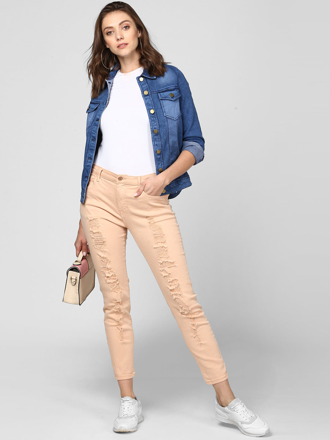 Women's Blue Denim Washed Jacket