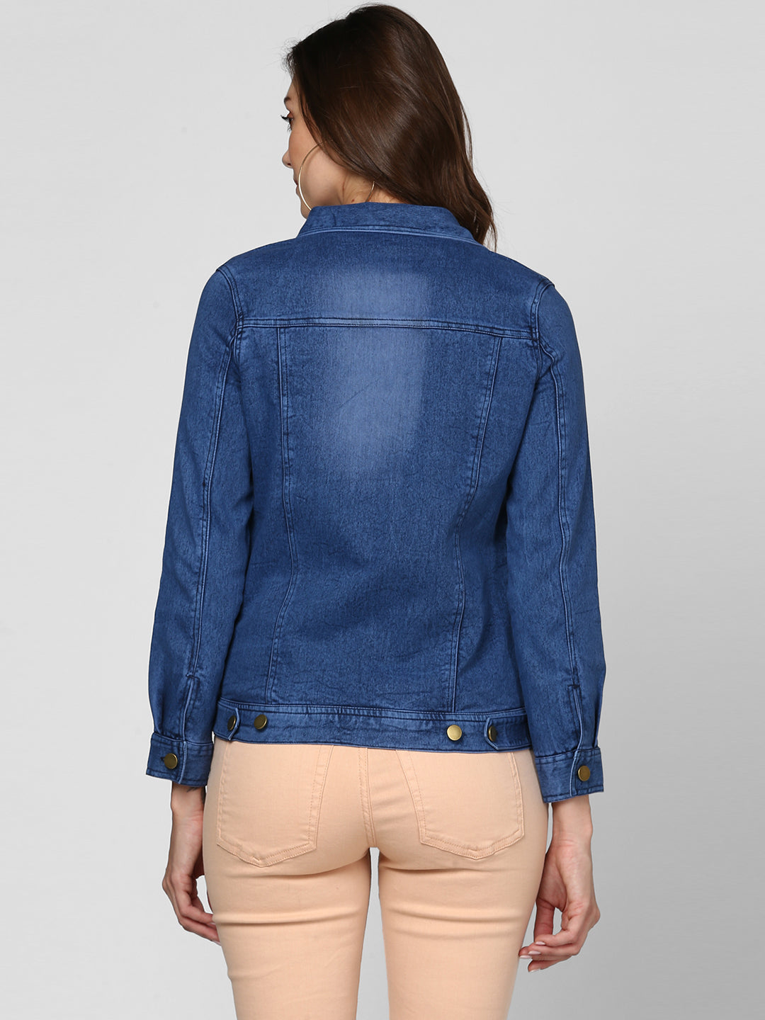 Women's Blue Denim Washed Jacket