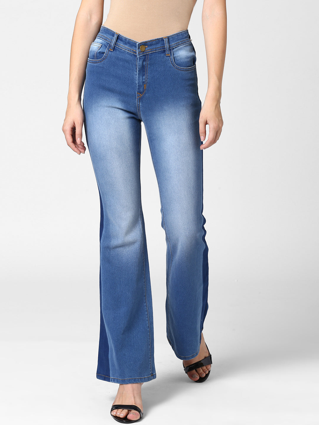 Women's Bootcut Denim Jeans with Side detail