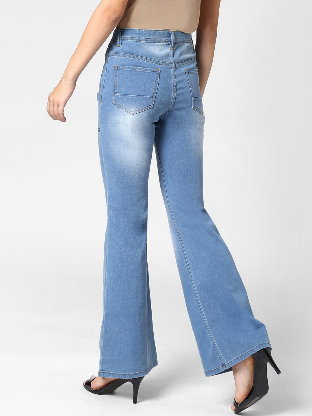 Women's Bootcut Denim Jeans with Pocket detail