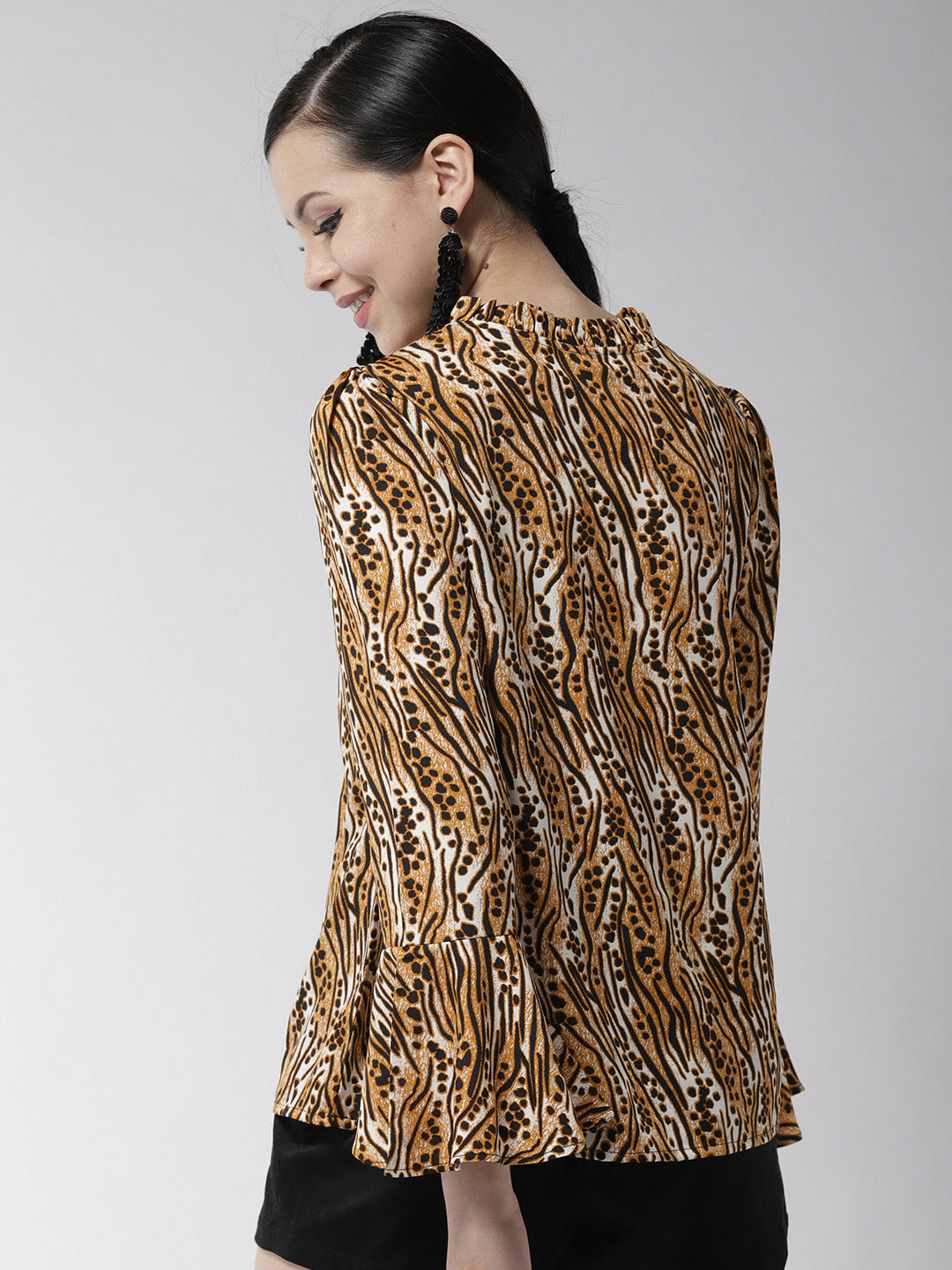 Women's Leopard Print Polyester Top