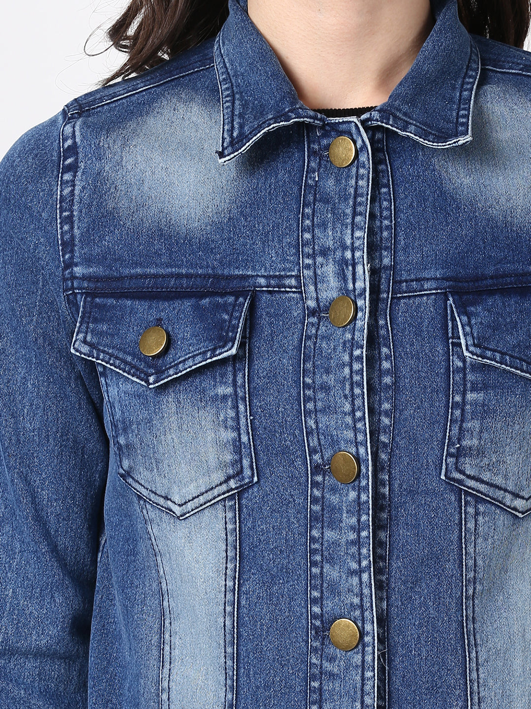Women's Hand Painted Denim Jacket-Pop