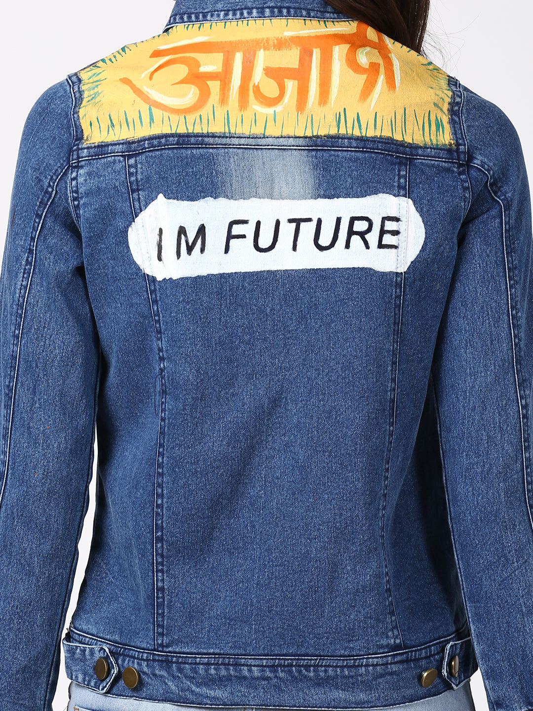 Women's Hand Painted Denim Jacket-Future