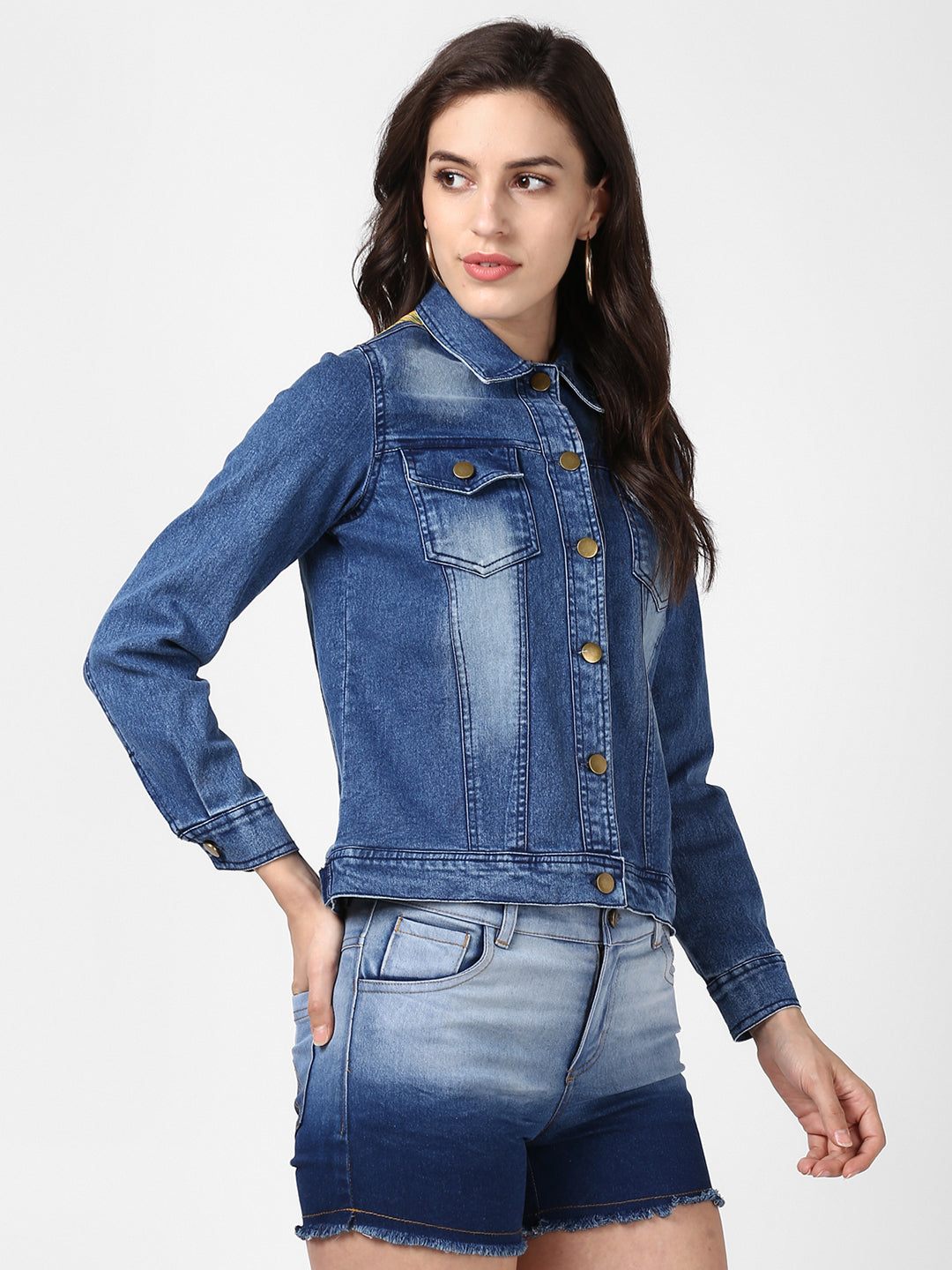 Women's Hand Painted Denim Jacket-Future